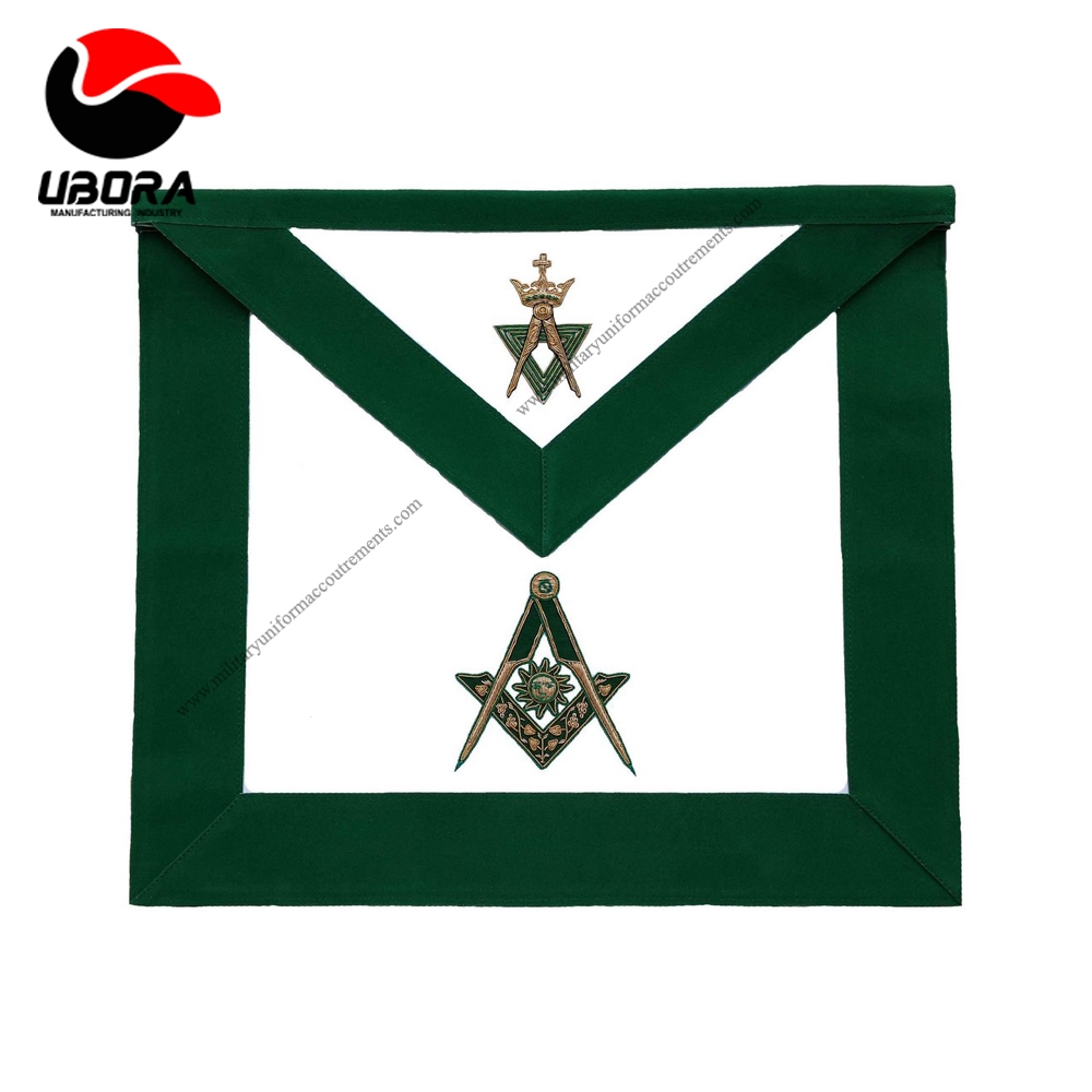 Allied Masonic Degree AMD Hand Embroidered Officer Apron Senior Deacon